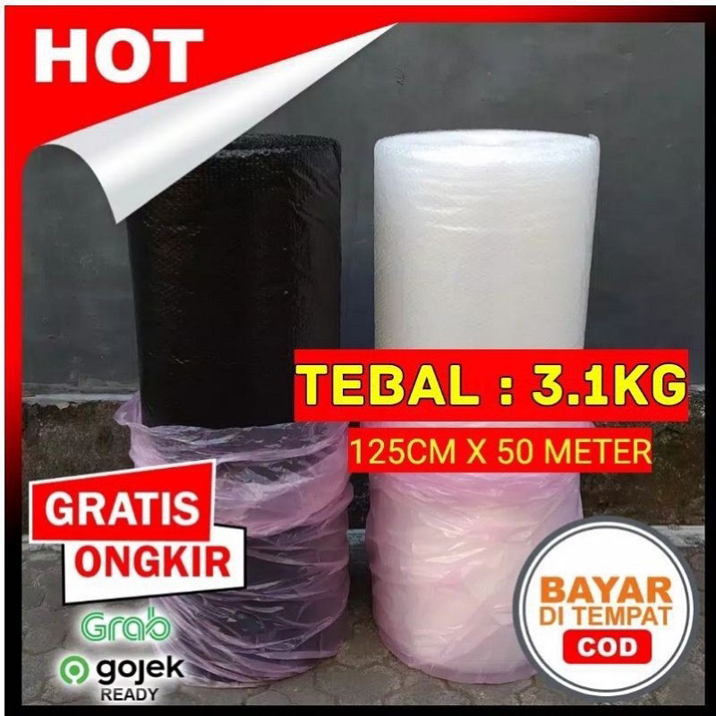 

Bubble Wrap Roll 125 x 50M HITAM 3KG Tanpa Core Packing Online Shop Surabaya