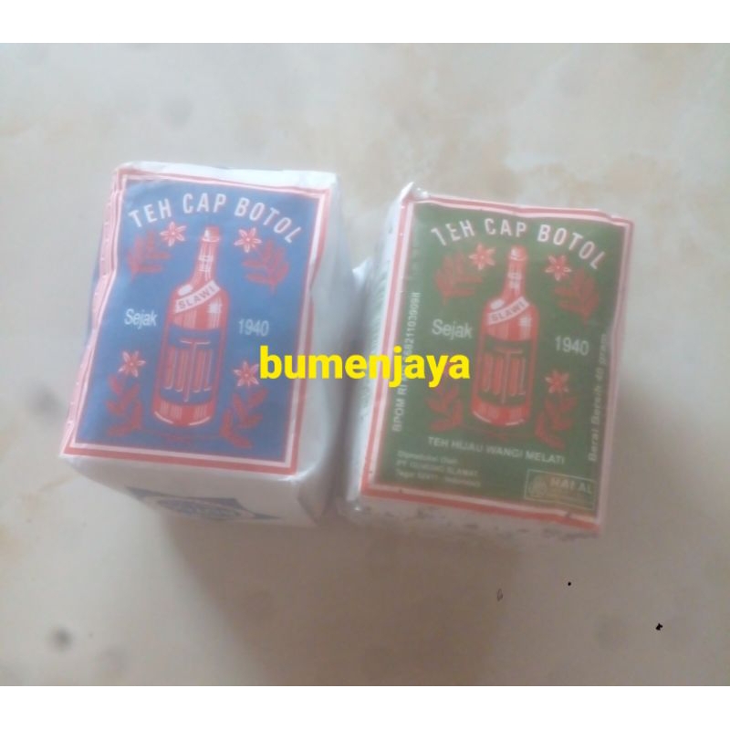 

Teh cap botol teh tubruk 40 gram bungkus hijau atw biru sesui stok