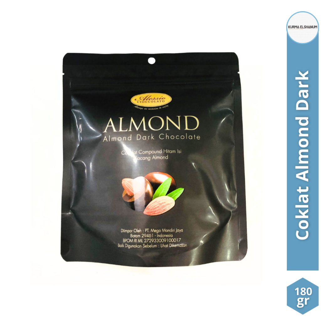 

Coklat Almond Dark Chocolate Lumer Original premium 180gr - kurma elshanum