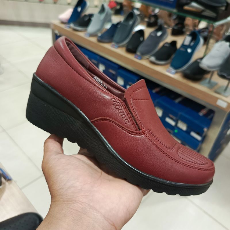 NEW FORMAL WEDGES SEPATU WANITA ROHDE FORMAL SLIP ON TINGGI -+ 6 CM || SEPATU FORMAL ROHDE BAHAN PRE