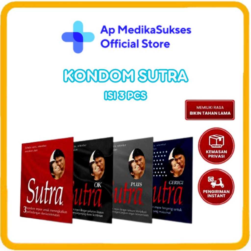 Kondom Sutra 3's Merah / OK Hitam / Gerigi / Plus SUTRA