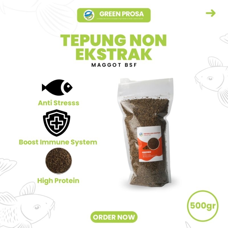 

GREEN PROSA - Tepung Maggot Bsf Non Ekstrak 500 gram