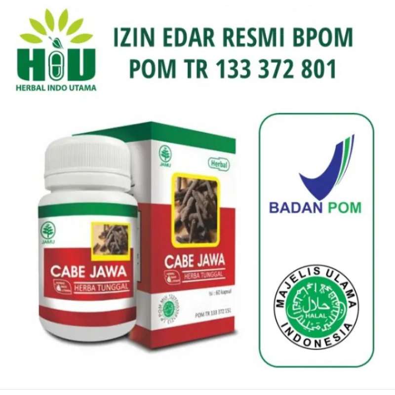 

Ekstrak CABE JAWA Meningkatkan Kesuburan dan Kebugaran Herbal Indo Utama isi 60 Kaps