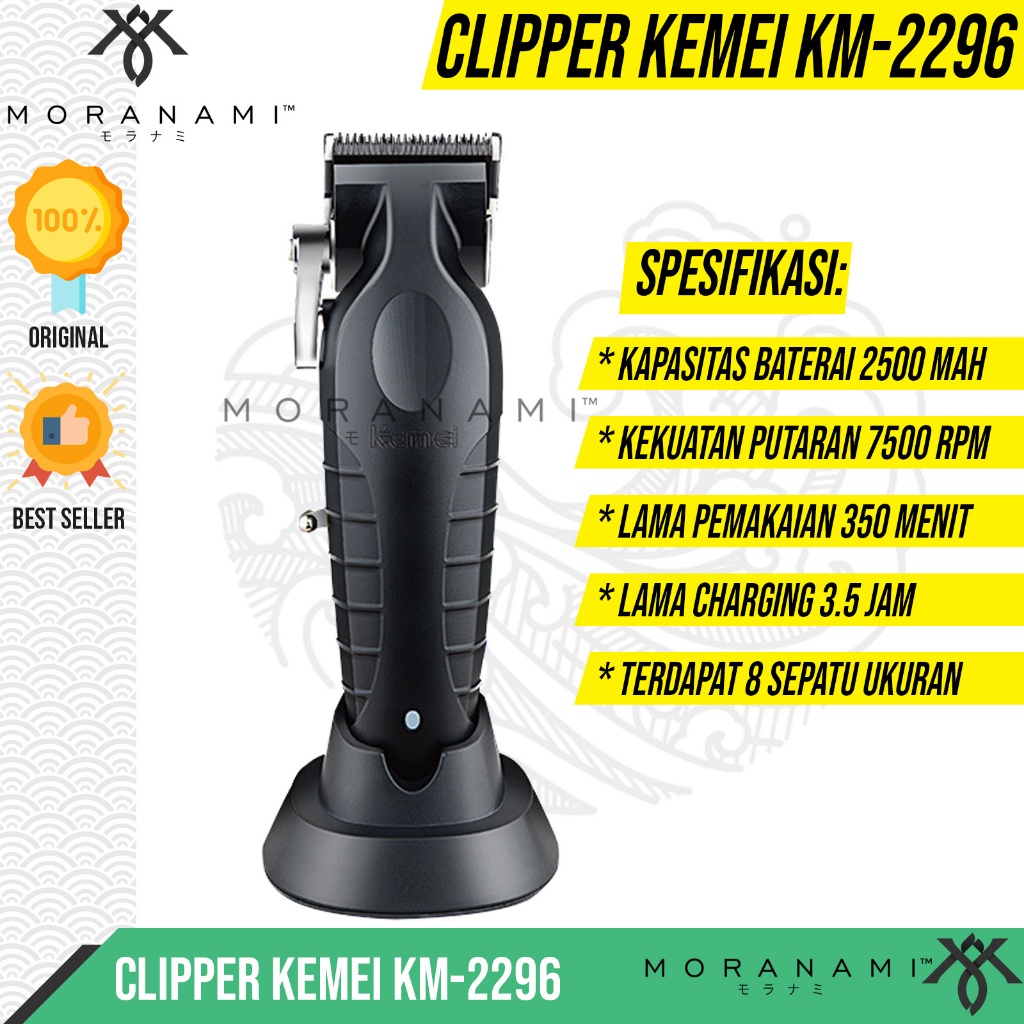 KEMEI 2296 Clipper Alat Cukur Rambut Mesin Cukur Rambut KEMEI Original
