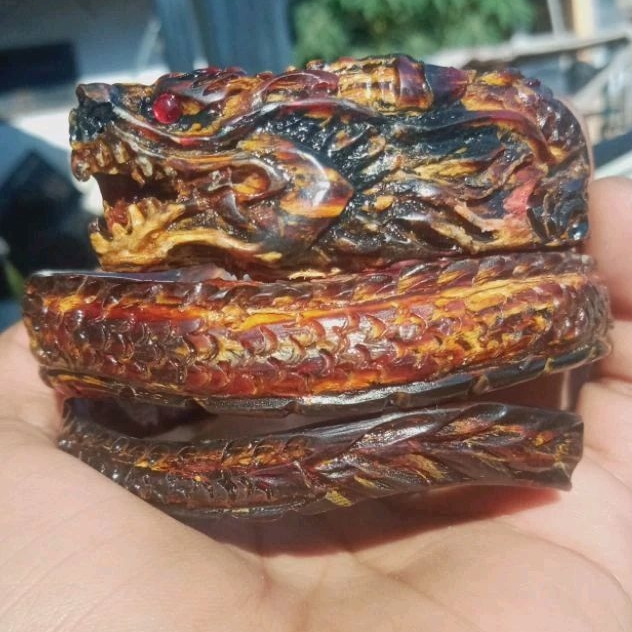 akar Bahar merah full ukir naga lilit 3