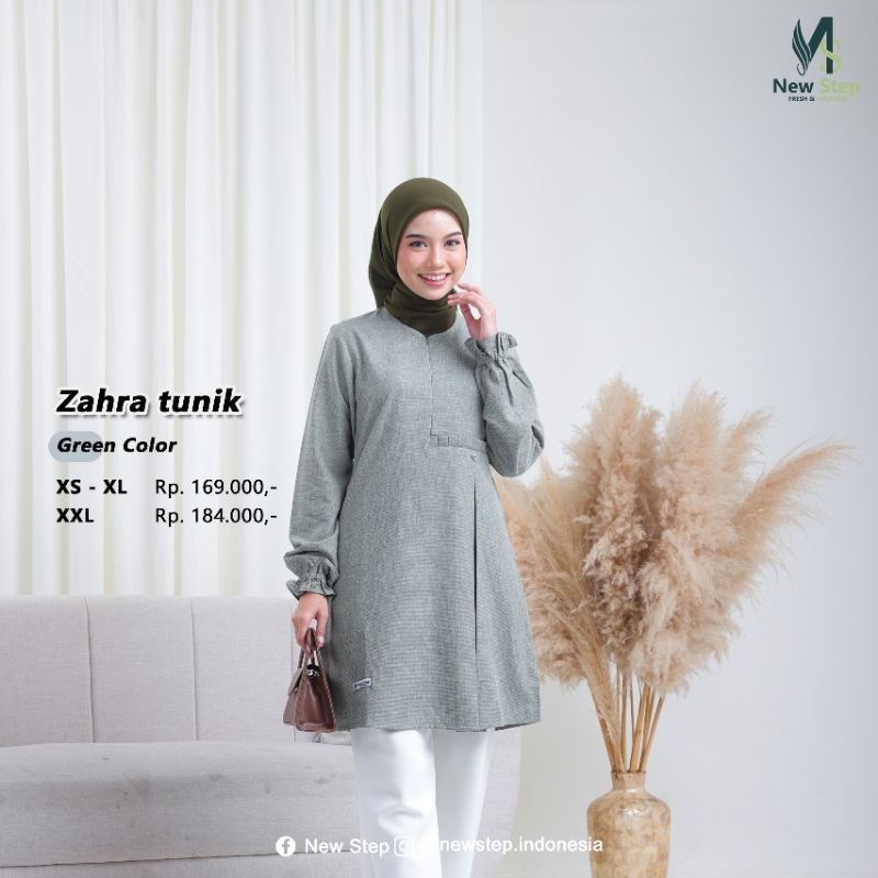 Zahra Tunic, Tunik Zahra Newstep, Tunik Wanita Remaja dan Dewasa Bahan Katun