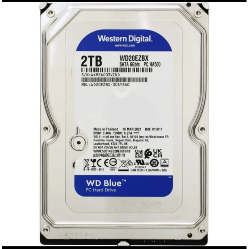 Hardisk PC 2TB WD Blue Hardisk WD 2TB