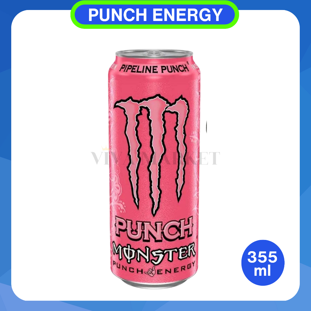 

Monster Energy Drink. Pipeline Punch 355ml. Minuman Energi Berlogo HALAL