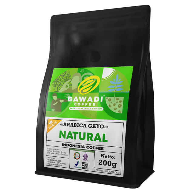 

Bawadi Kopi Arabica Gayo Natural Powder 200g Kopi Aceh