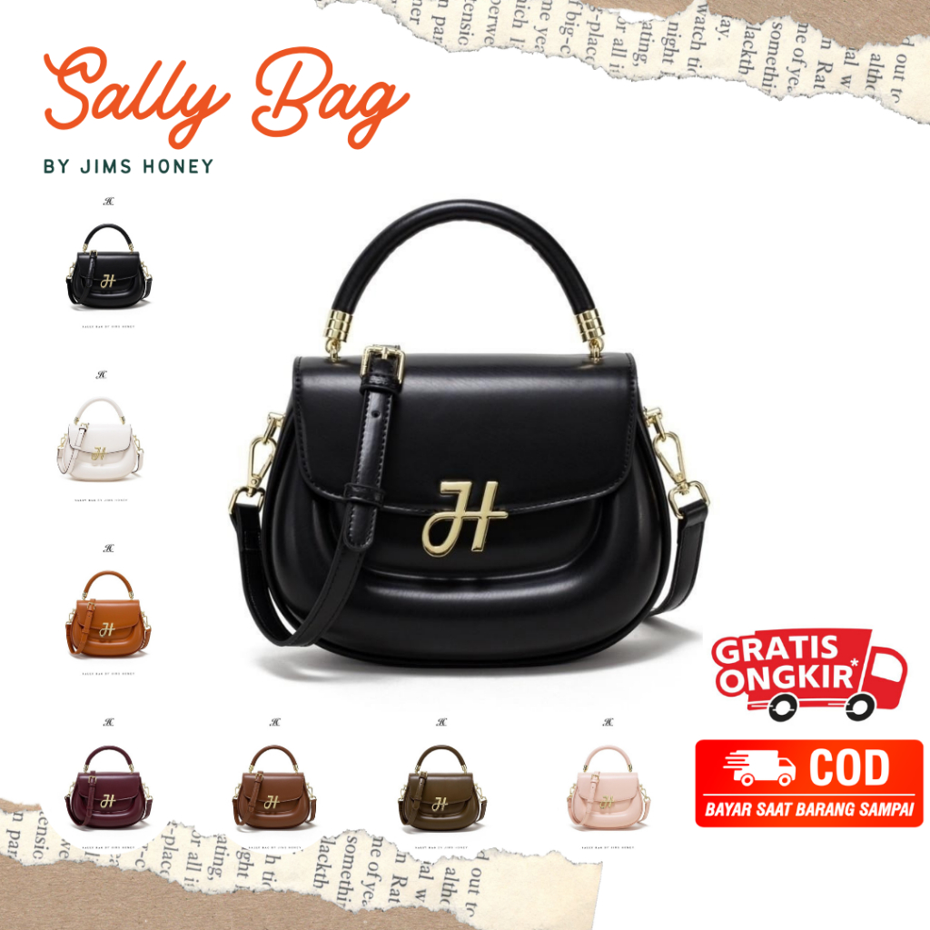 Jims Honey Sally Tas Tangan Selempang Bahu Wanita Bulat Lucu Unik Korea Jelly Pesta Kado Istri