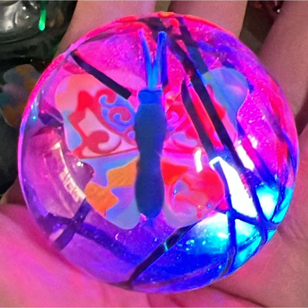BOLA BEKEL LED NYALA / BOLA karet AIR 65 MM LED FLASH BALL MAINAN ANAK EDUKASI