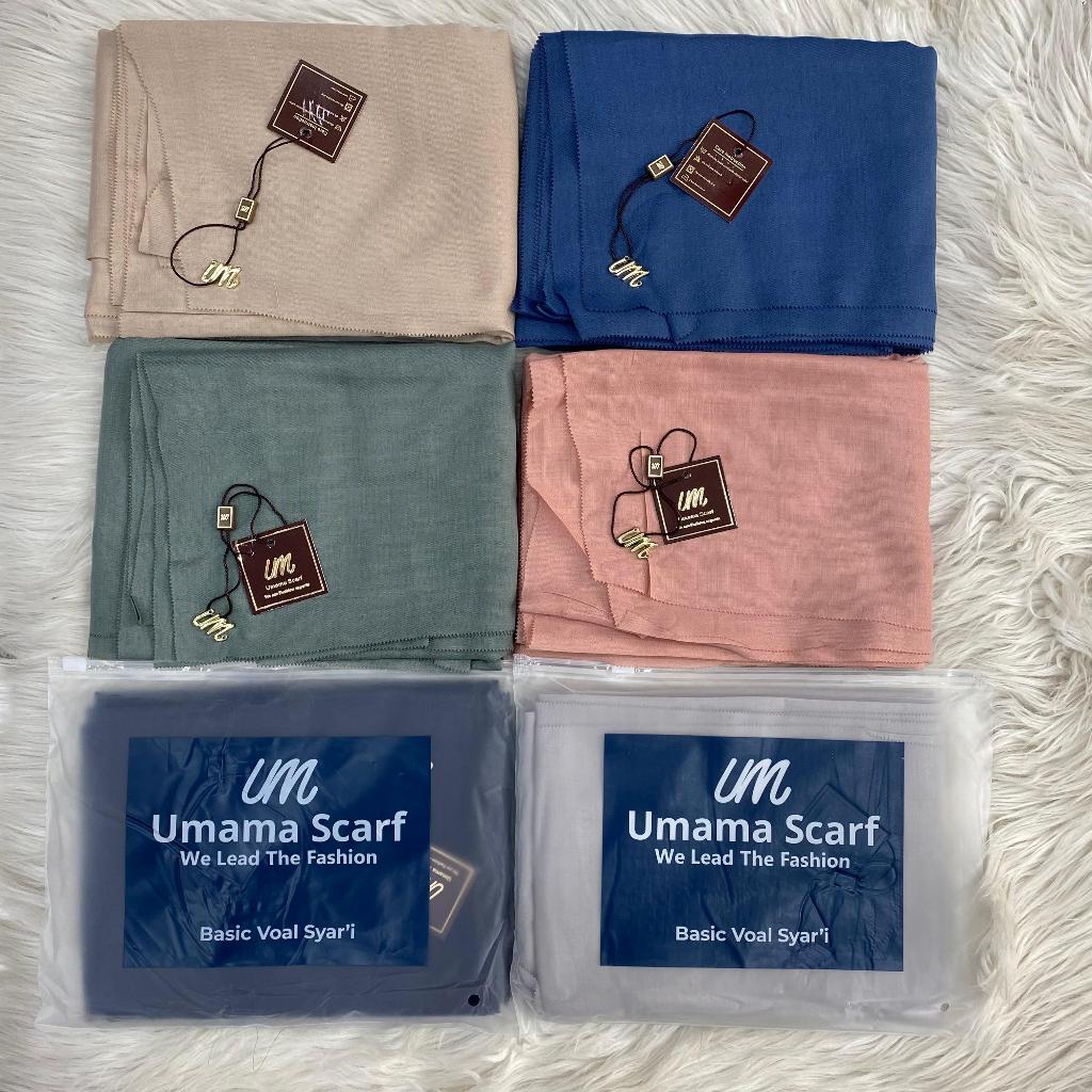 GROSIR Jilbab Basic Voal Syari Polos Lasercut Umama Scarf 130x130cm