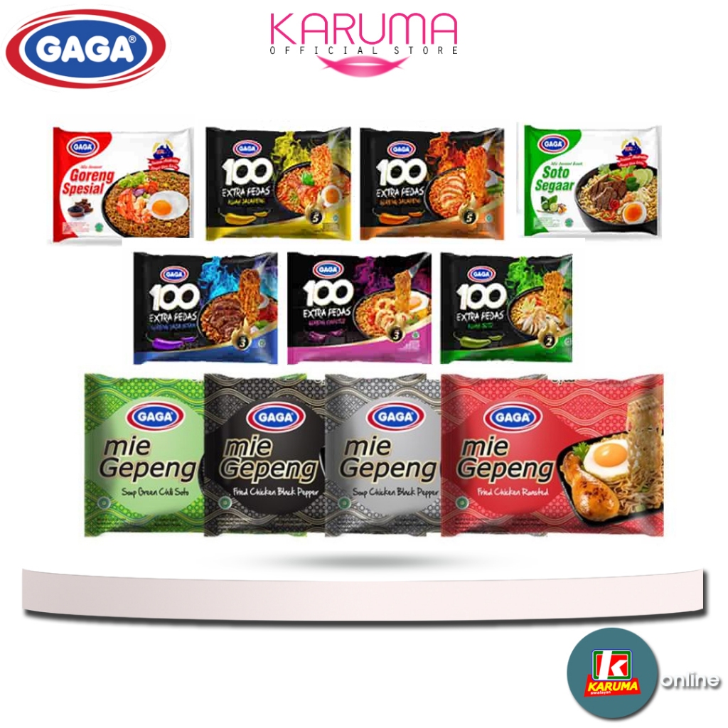 

GAGA MI INSTANT | GAGA MIE GEPENG | MIE GORENG GAGA | GAGA MIE KUAH