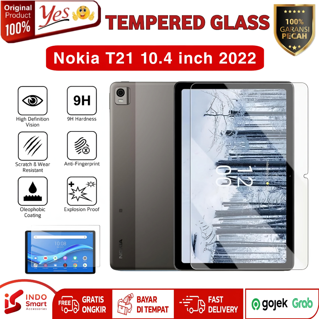 Tempered Glass Nokia T21 | Tablet Nokia T21 | Anti Gores Kaca Screen Protector Pelindung Layar
