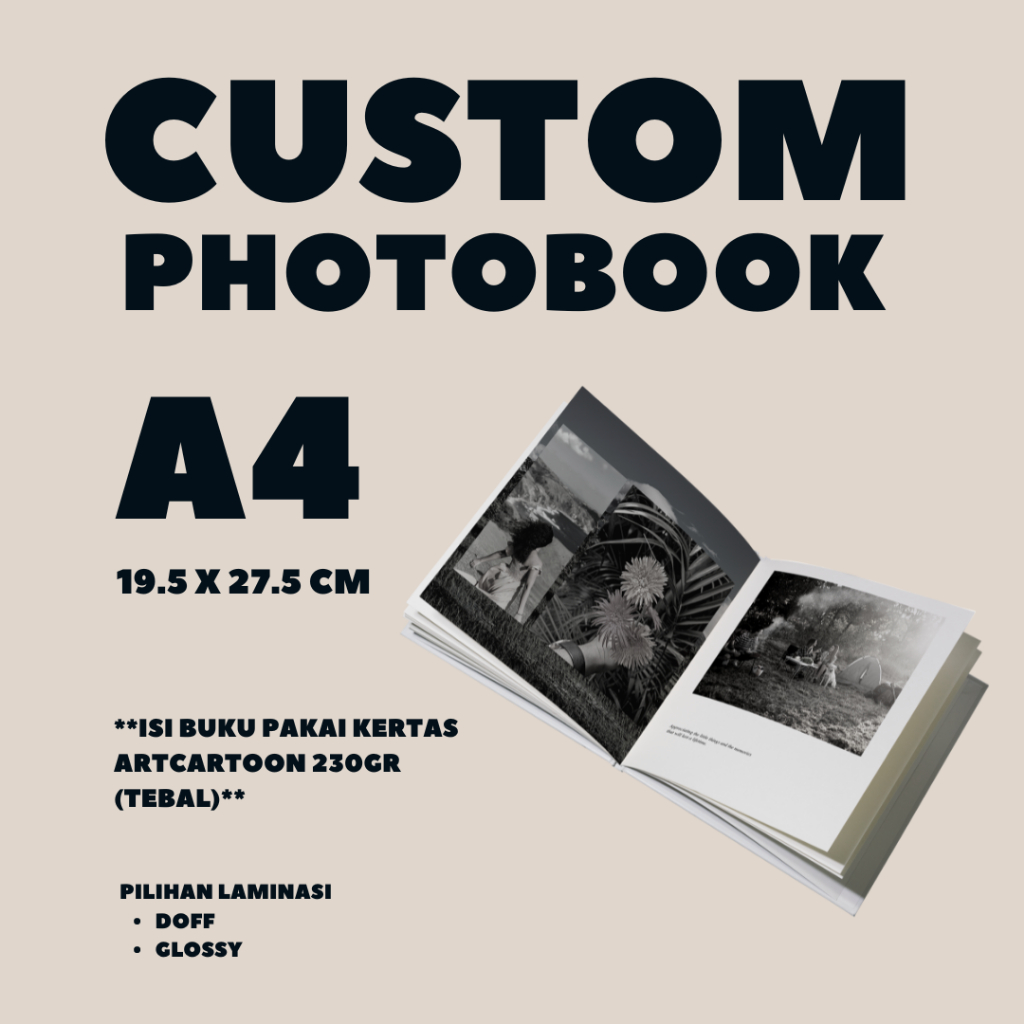 (A4 isi 230 gsm) Cetak Yearbook Photobook Hardcover - Yearbook - Hardcover Album Foto Murah Custom