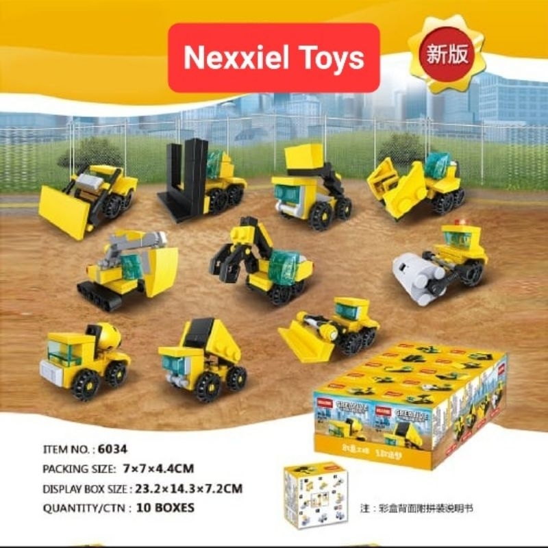 Bricks block toys DIY balok susun blok bangunan puzzle mini kartun mainan anak mainan edukasi nano b