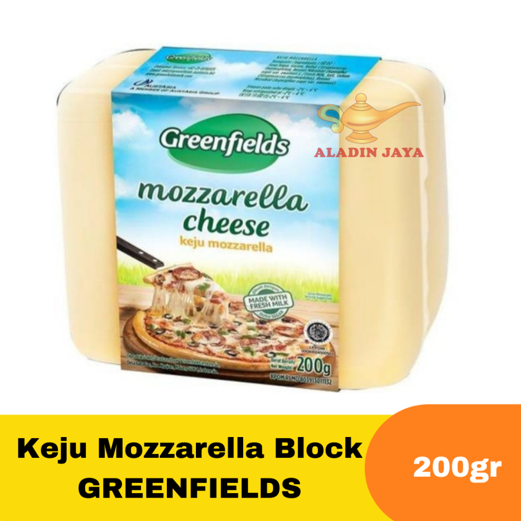 

Keju Mozzarella Block GREENFIELDS Ukuran 200gr
