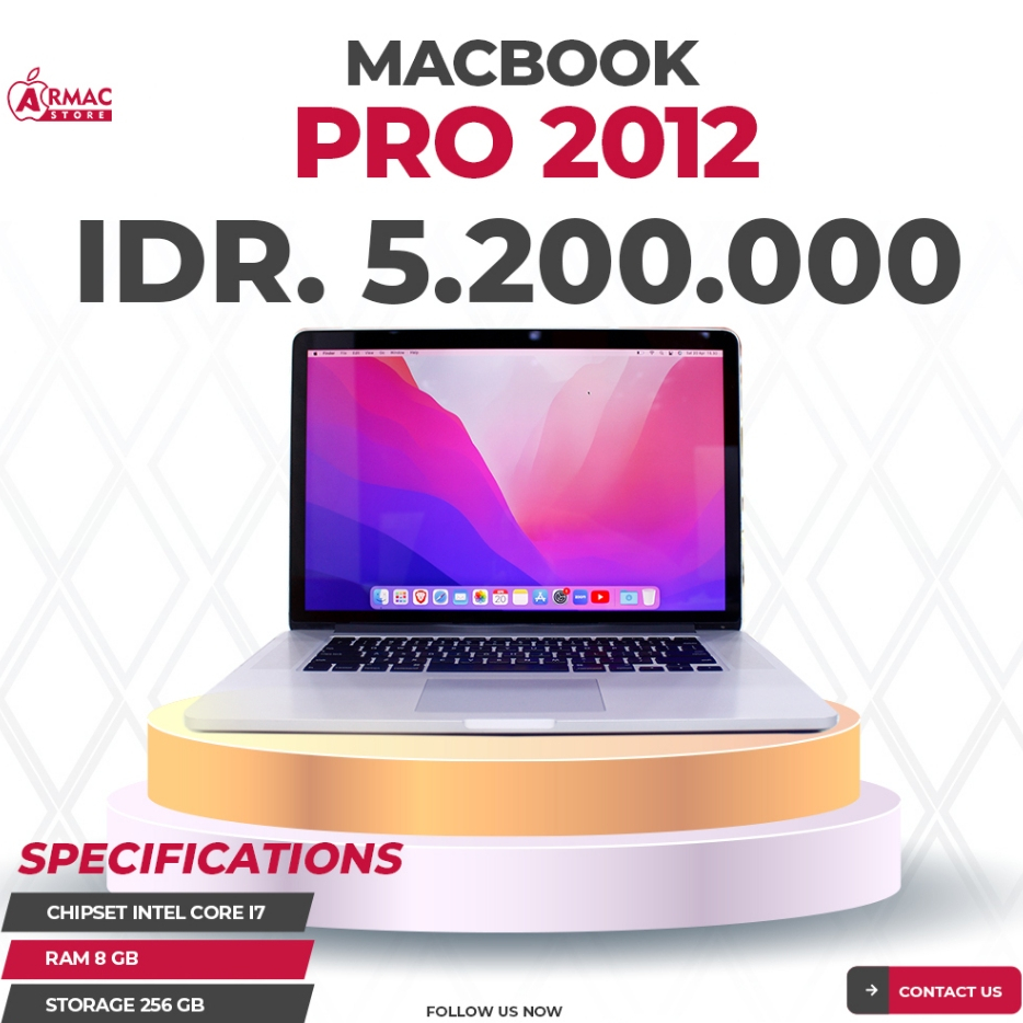 Macbook Pro 2012 15 INCH i7 8GB/256GB