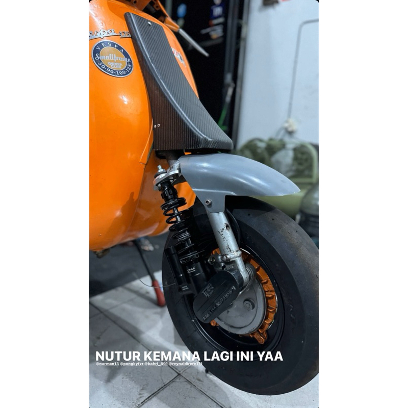 spakbor depan vespa pts spakbor racing vespa smallframe mudguard