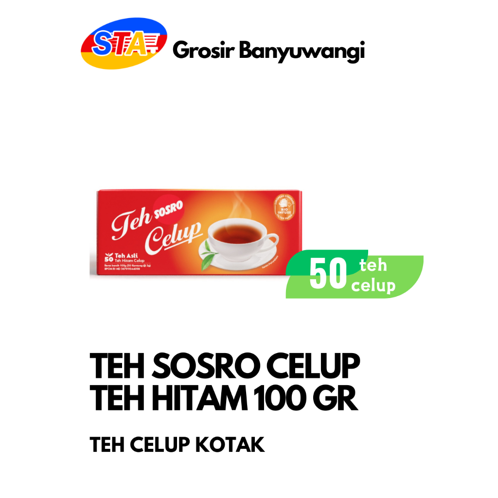 

[JATIM] TEH SOSRO CELUP 50 BAG | TEH CELUP KOTAK