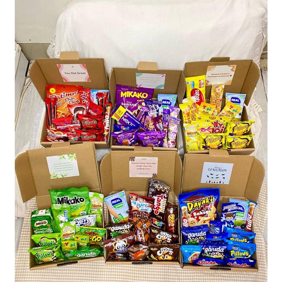 

Belanja Nyaman Box gift box snack mini gift mini snack hadiah snack TERMURAH