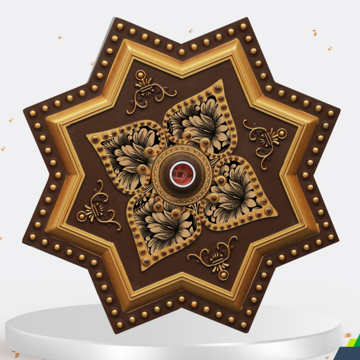 Vicon Fiting hias besar-Fiting hias ornamen lampu plafon PVC gypsum 45 cm