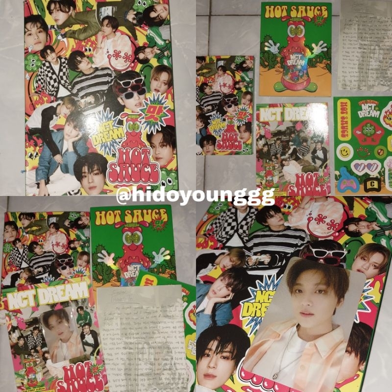 Album Nct Dream UNSEALED Hot Sauce Boring ver (minus poster) + pc haechan boring