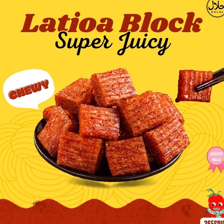 

20 PCS Buruan Dapetin SNACK HALAL LATIAO BLOCK MINI LATIAO CEMILAN PEDES SNACK GLUTEN SPICY HALAL JAJANAN PEDAS LEZAT