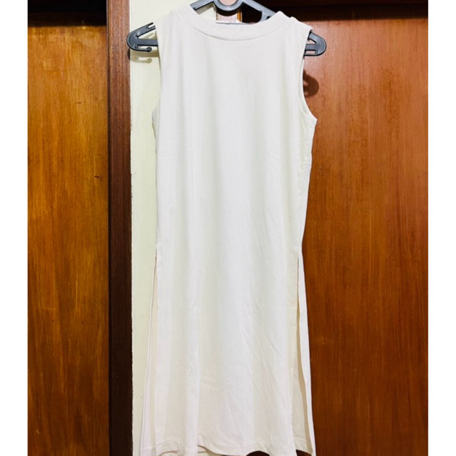 preloved dress wanita locale white putih tulang dress pesta dress kondangan dress casual