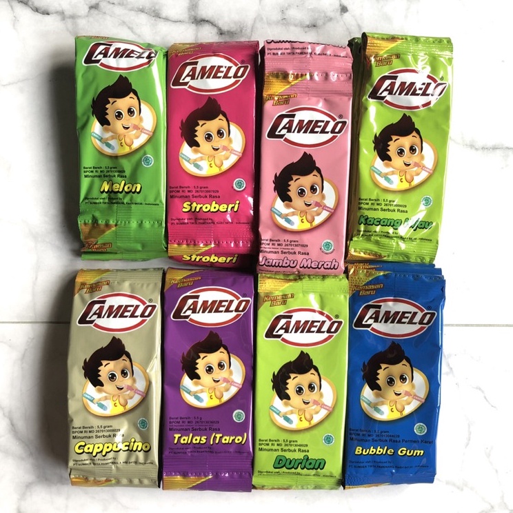 

New Product BAHAN ES SUNTIK CAMELO ES BANTAL BUBUK ES CAMELO DUS ISI 24 PCS 24 RENCENG