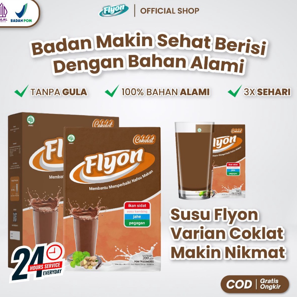 

Super Untung Susu Flyon COKLAT Susu Penggemuk Badan Dan Penambah Nafsu Makan Original Vitamin Penggemuk Badan Herbal