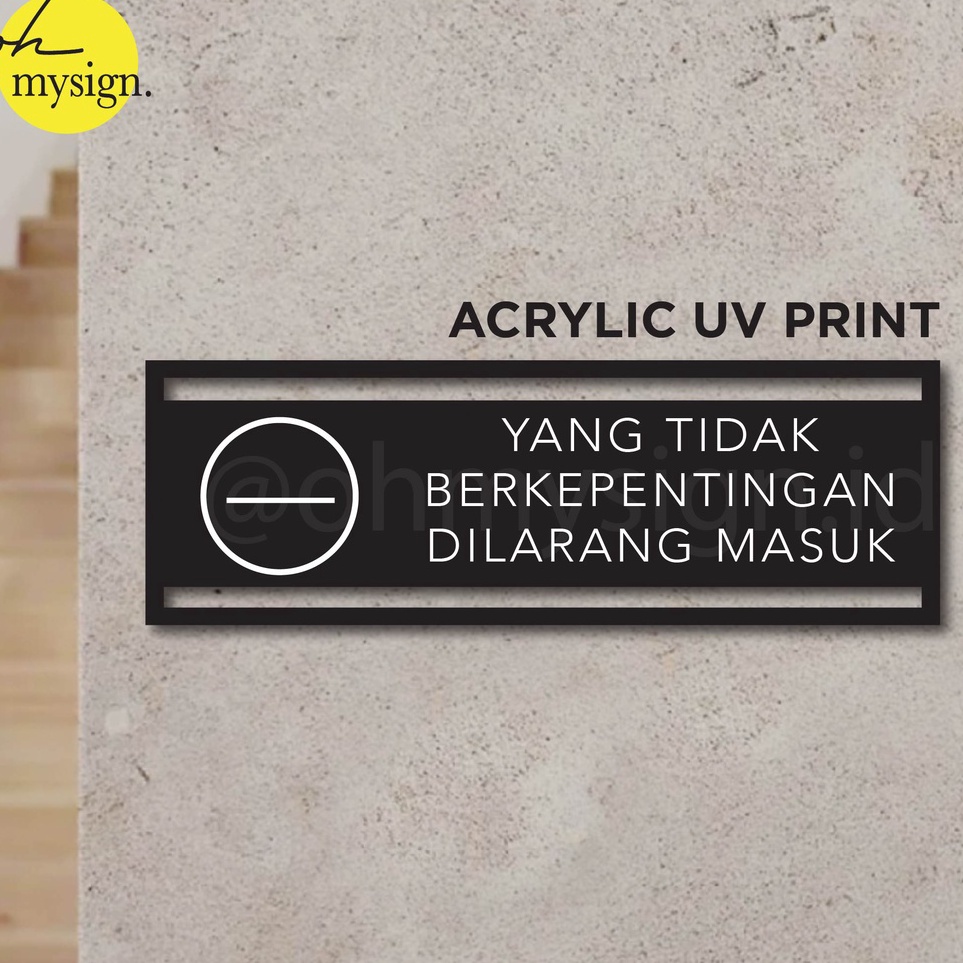 

Dapatkan Koin Sign Akrilik Staff Only Laser Cut UV Print Modern Label Sign