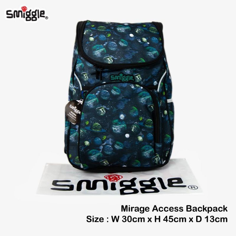 Smiggle Mirage Access Backpack Black / space