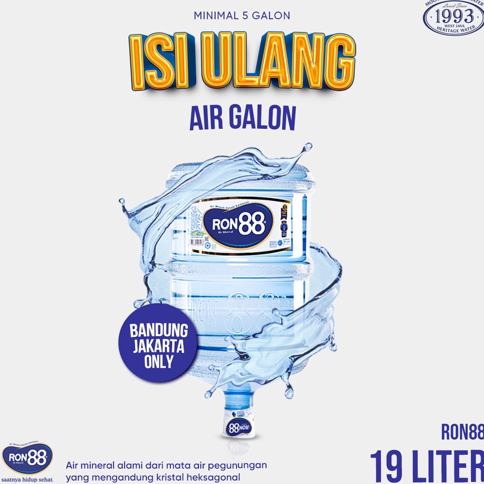 

Ekstra benefit Isi Ulang Air Galon Ron88 19 Liter