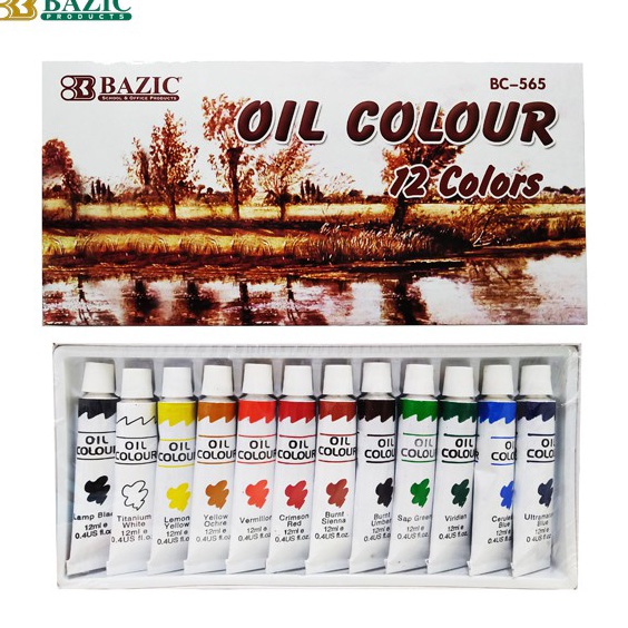 

Get Now Bazic Oil Colour 12 Colors Cat Minyak Isi 12 Warna