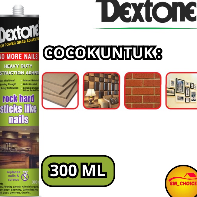 

Pasti Promo LEM DEXTONE NO MORE NAILS 3 ml LEM ANTI PAKU LEM TANPA PAKU 223