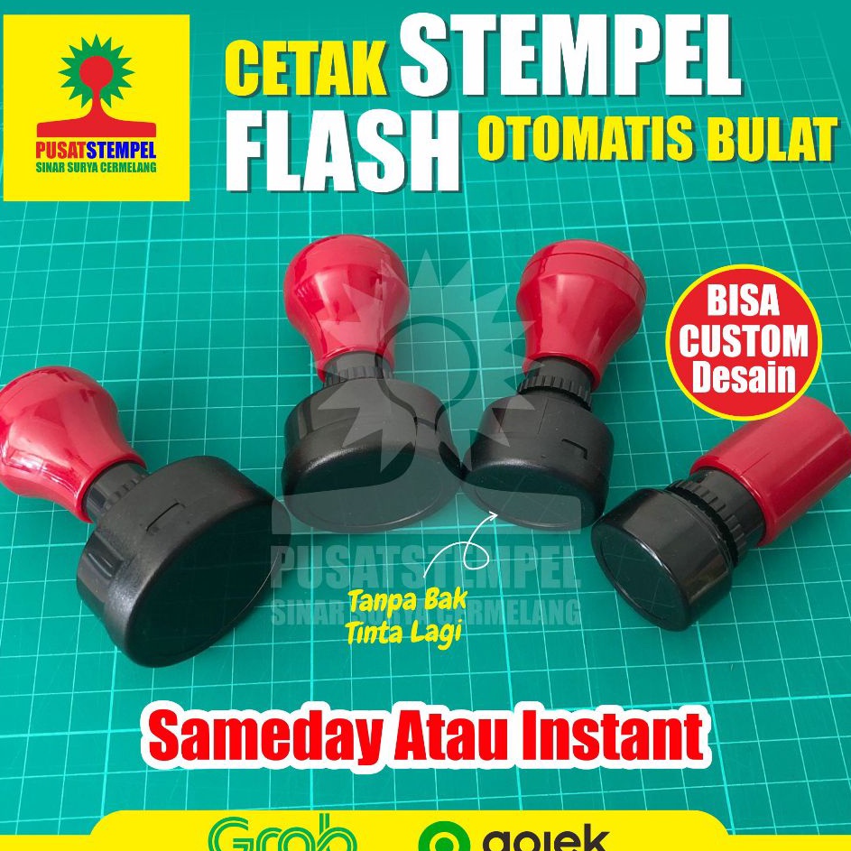 

Promo Ekonomis STEMPEL CUSTOM OTOMATIS FLASH BULAT 1CM 2CM 3CM 4CM 5CM