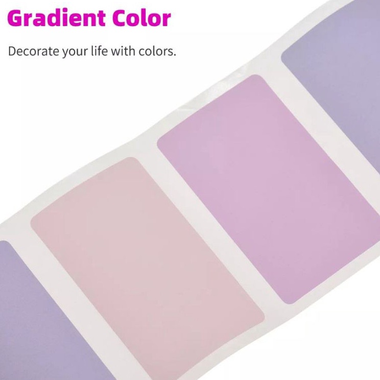 

Harga Terbatas 1 Roll Stiker label 3 warna gradasi cocok untuk printer peripage paperang dll