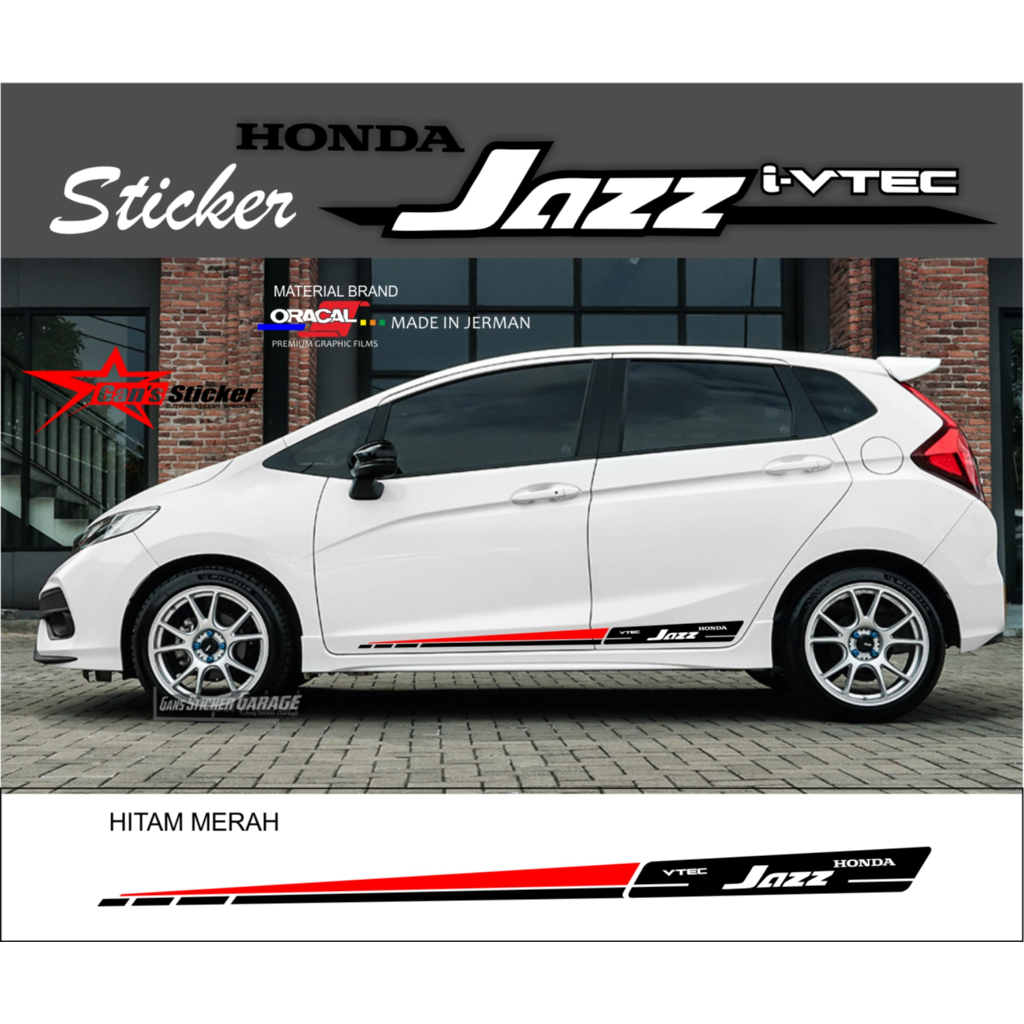 sticker honda jazz rs aksesoris honda jazz rs sticker samping hoda jazz