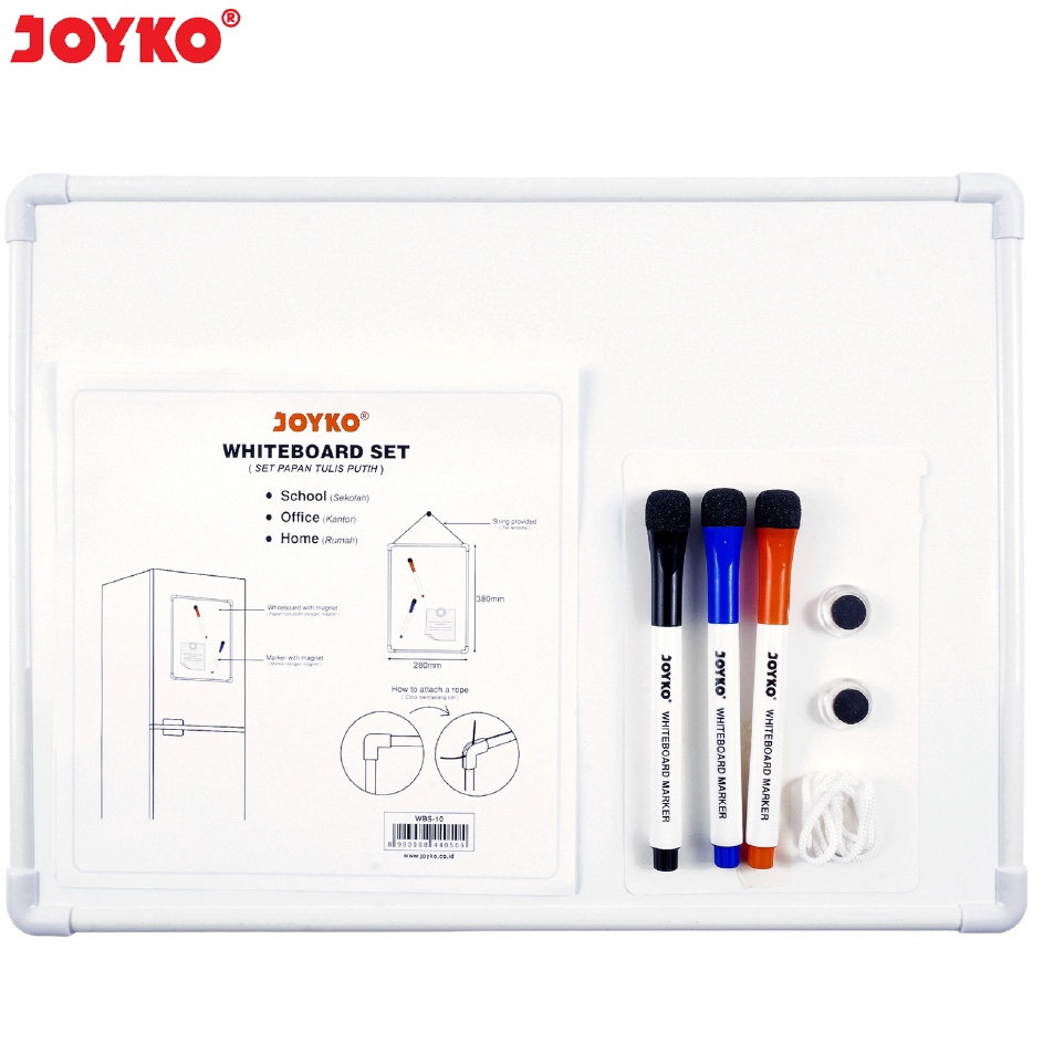 

Serba Update Whiteboard Set Papan Tulis Putih Joyko WBS1