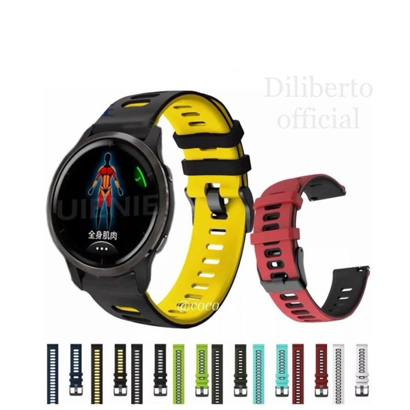 DSW Strap silicone untuk GARMIN WATCH VENU SQ 2  / VENU SQ2  - LUG 20MM universal