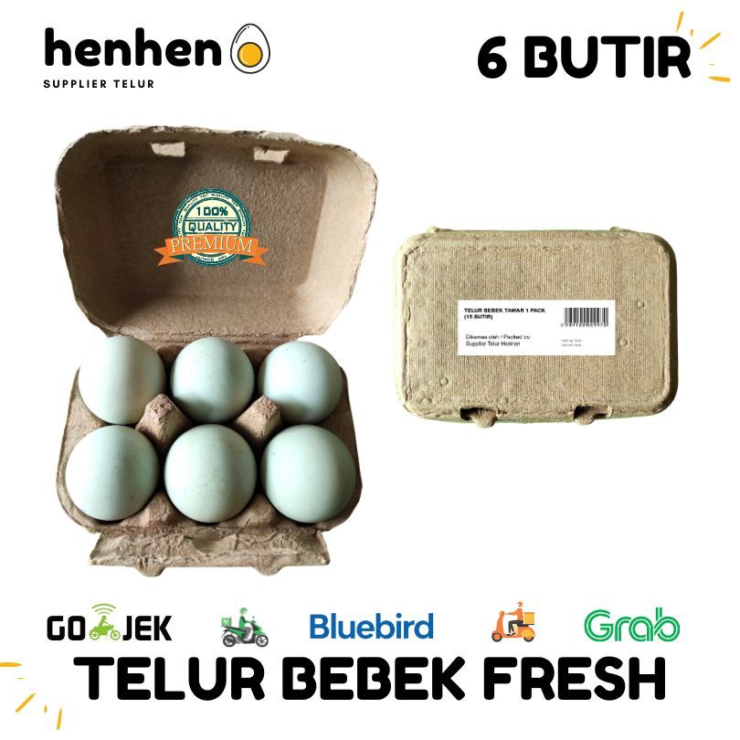 

TELUR BEBEK PER BOX = 6 BUTIR HENMART