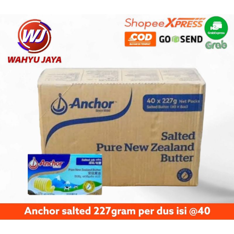 

Anchor butter salted 200gram per dus isi @40