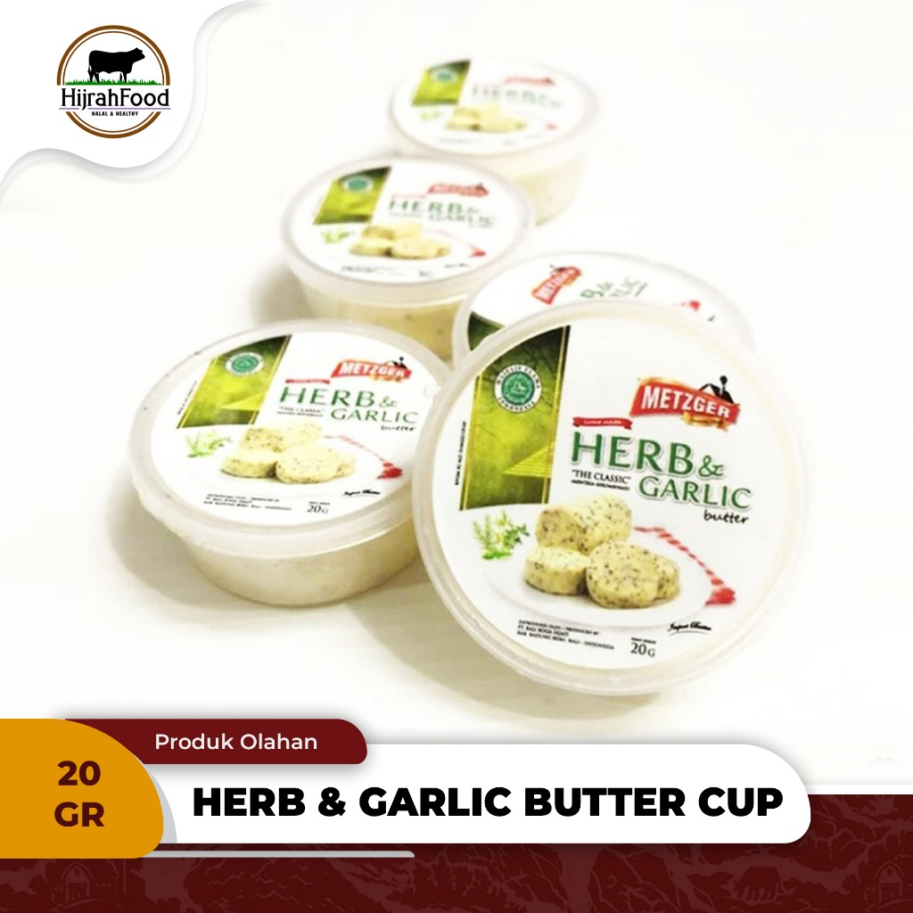 

Metzger Butter Herb & Garlic Classic Margarin Halal 20 gram