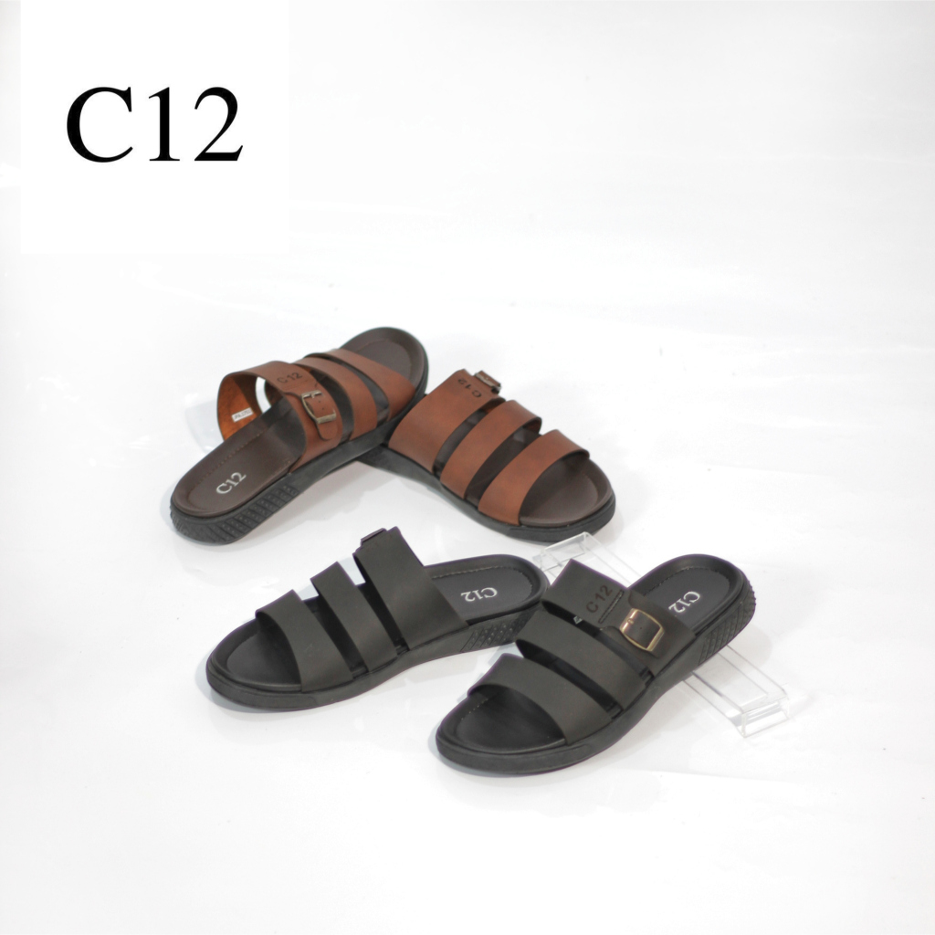 C12/SANDAL PRIA C12 JPA 1751 39-43 BLACK & BROWN