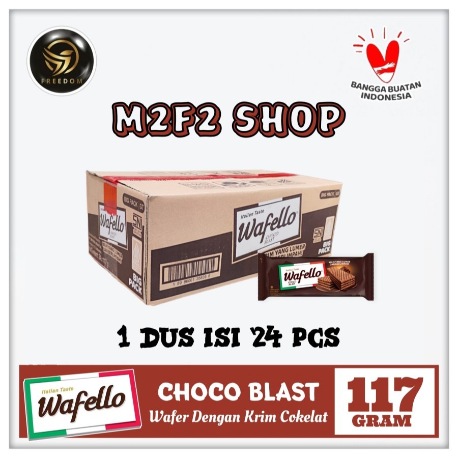 

Roma Wafer Wafello Choco Blast | Krim Cokelat - 117 gr (Kemasan Karton)