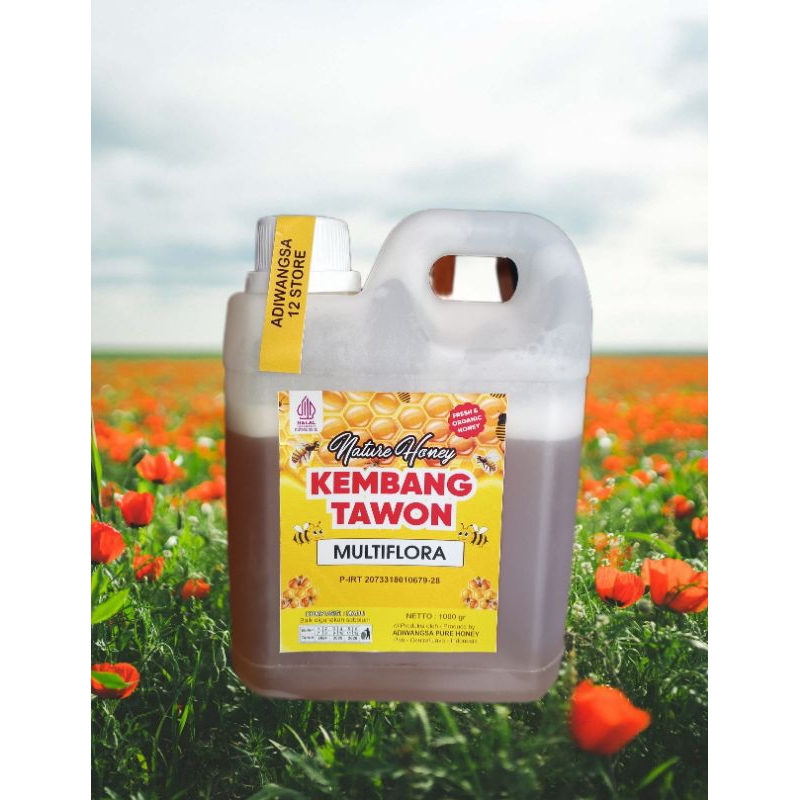 

Madu Murni Nektar Bunga Multiflora Super (1kg) 100% madu alami