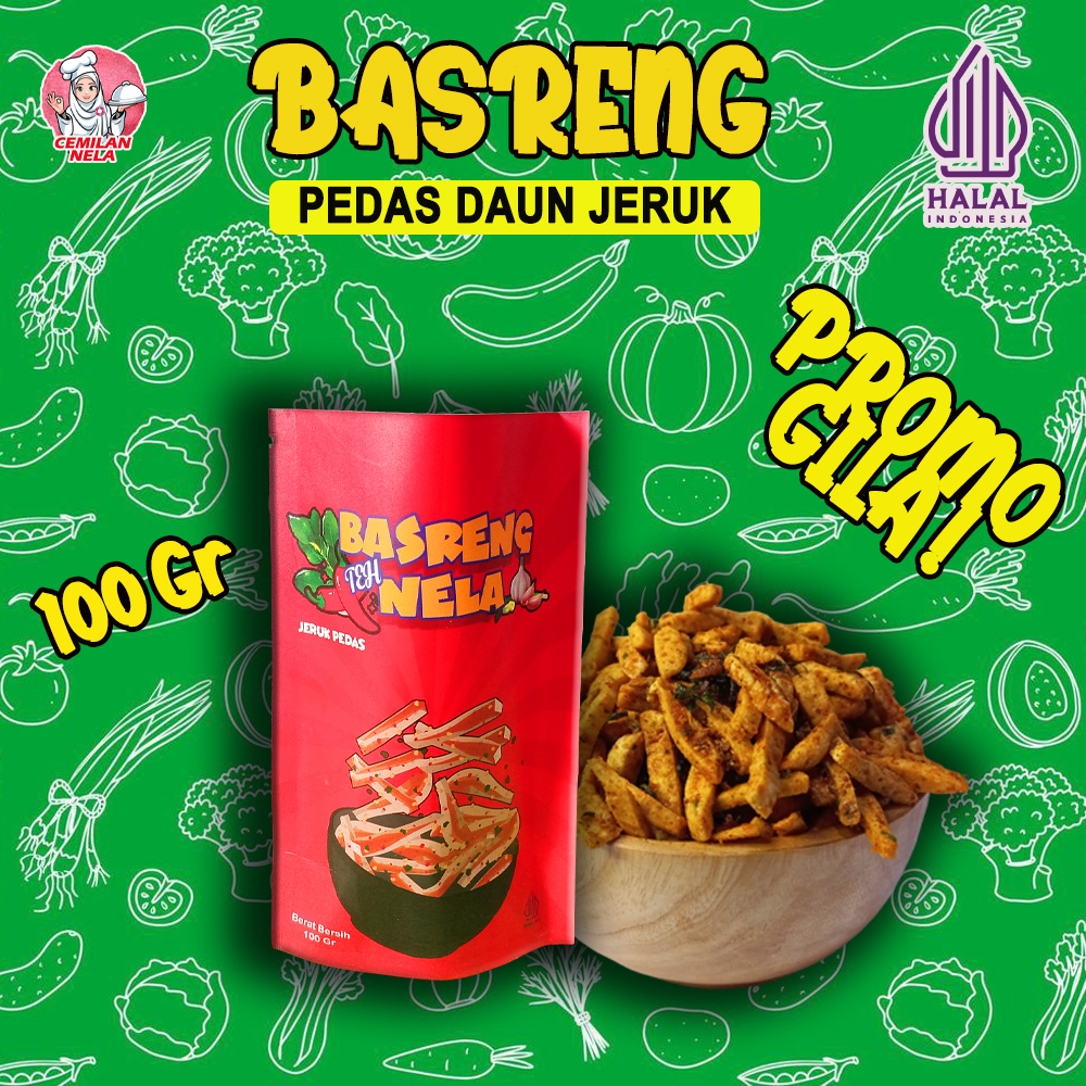 

CEMILAN BASRENG THE NELA - Basreng pedas viral gurih basreng daun jeruk 100 Gram