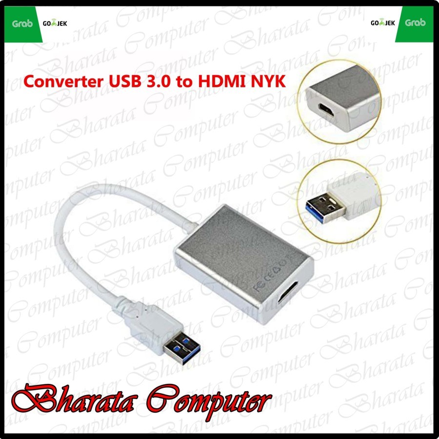 Converter USB 3.0 to HDMI NYK Konverter USB to HDMI Female