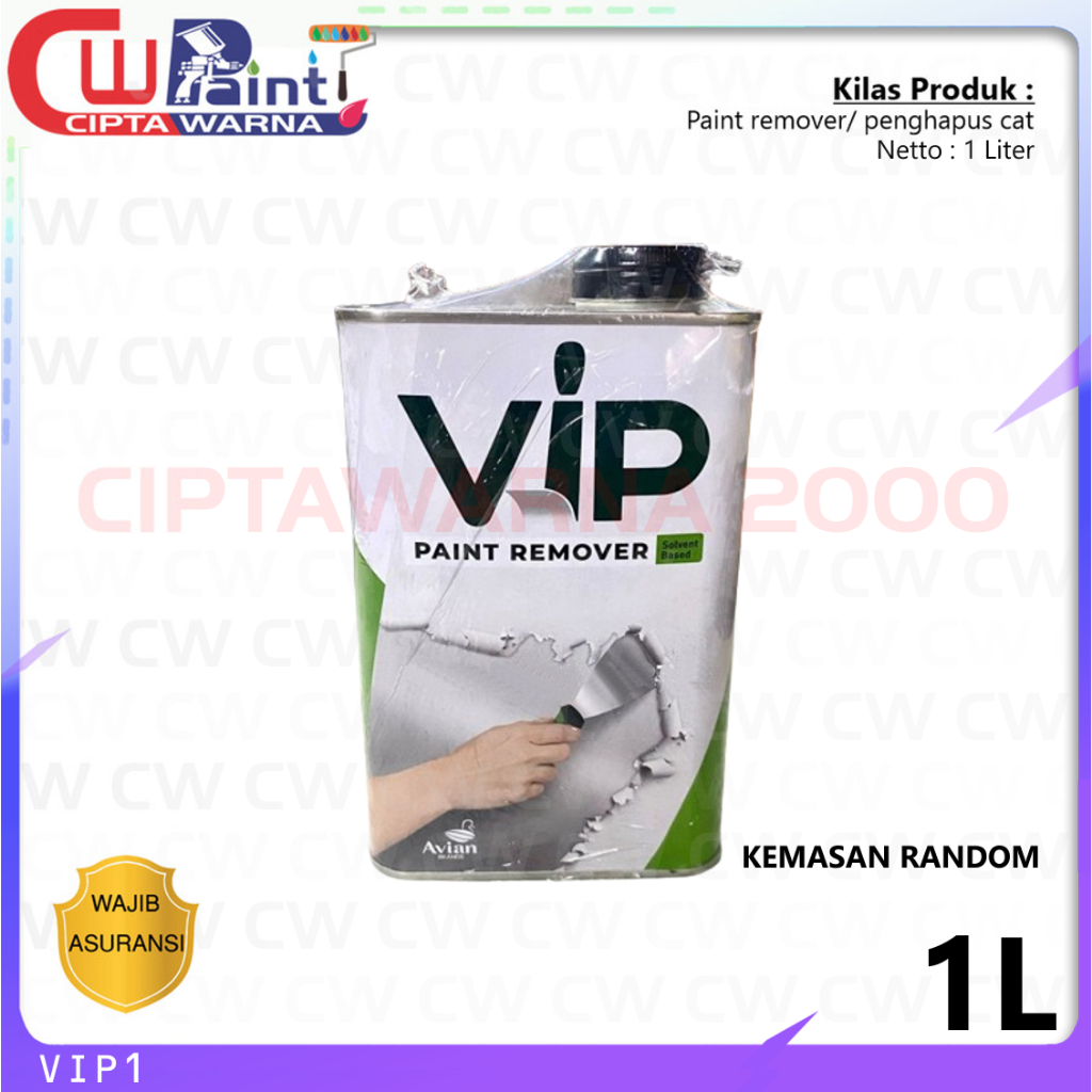 VIP Paint Removal 1 Kg 1000 Gr Perontok Cat Soda Api Avian PENGHILANG - CWK